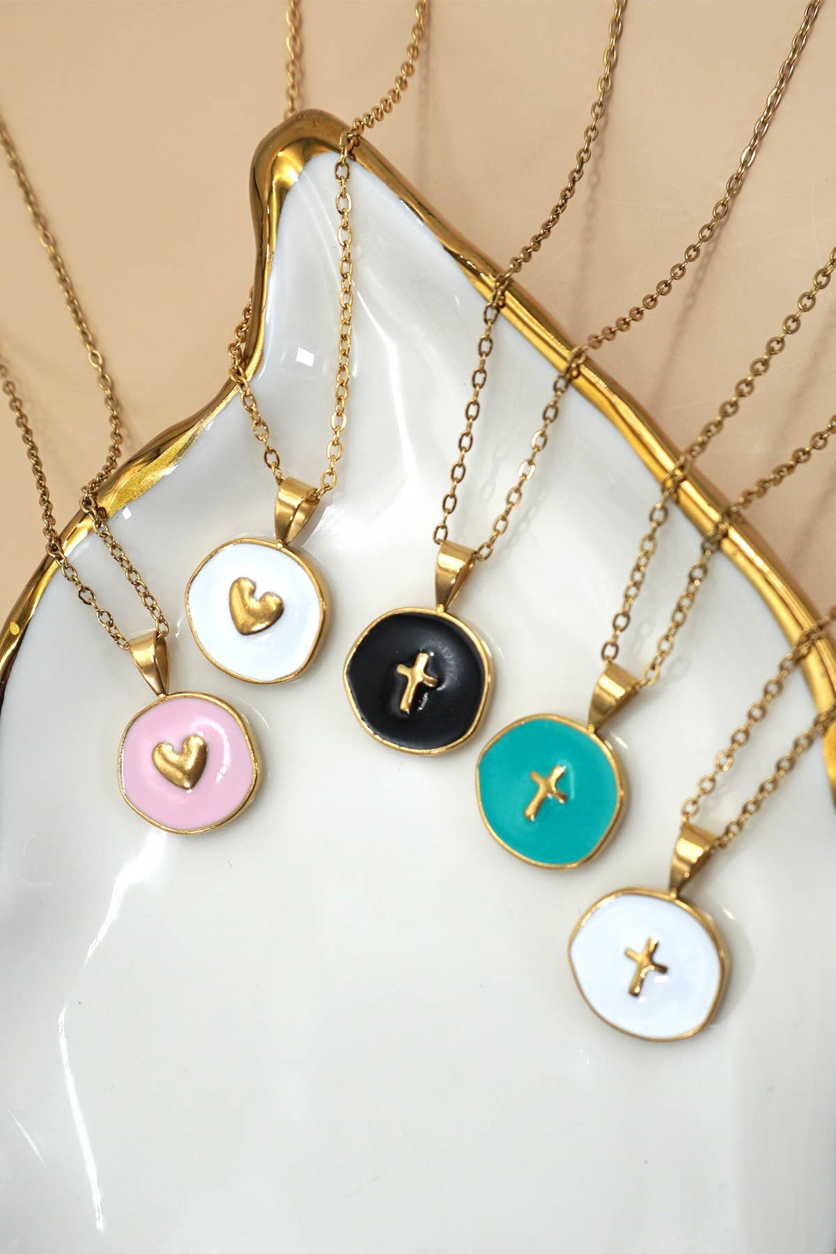 18K STAINLESS STEEL TARNISH FREE CROSS NECKLACE