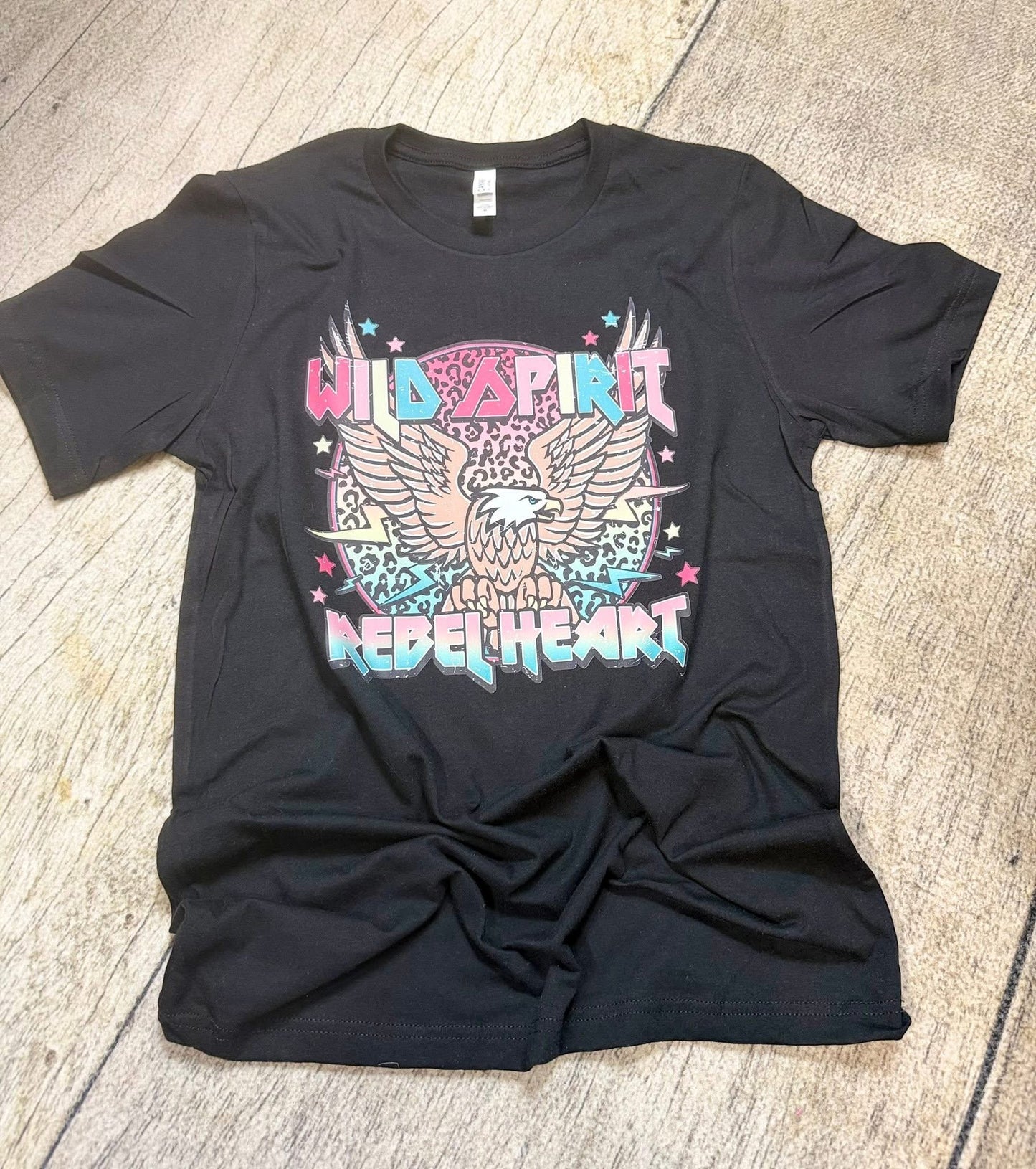 Wild Spirit Rebel Heart Graphic Tee | Boho Western T Shirt | Vintage Inspired Statement Shirt