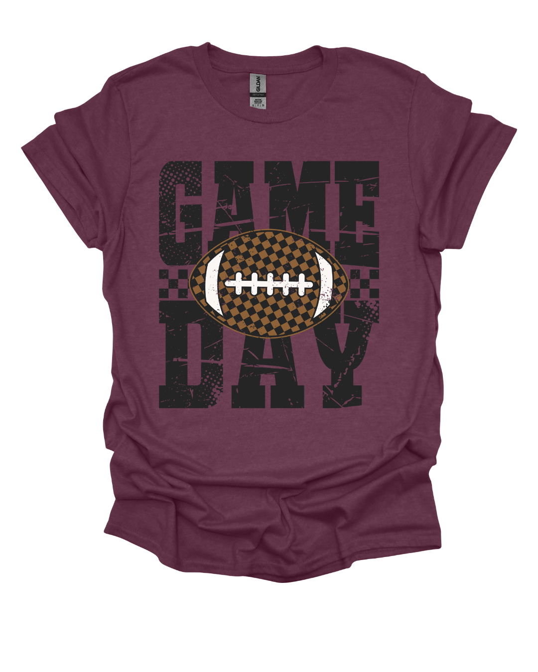 Game Day Checkered Football Graphic T-Shirt / Crewneck