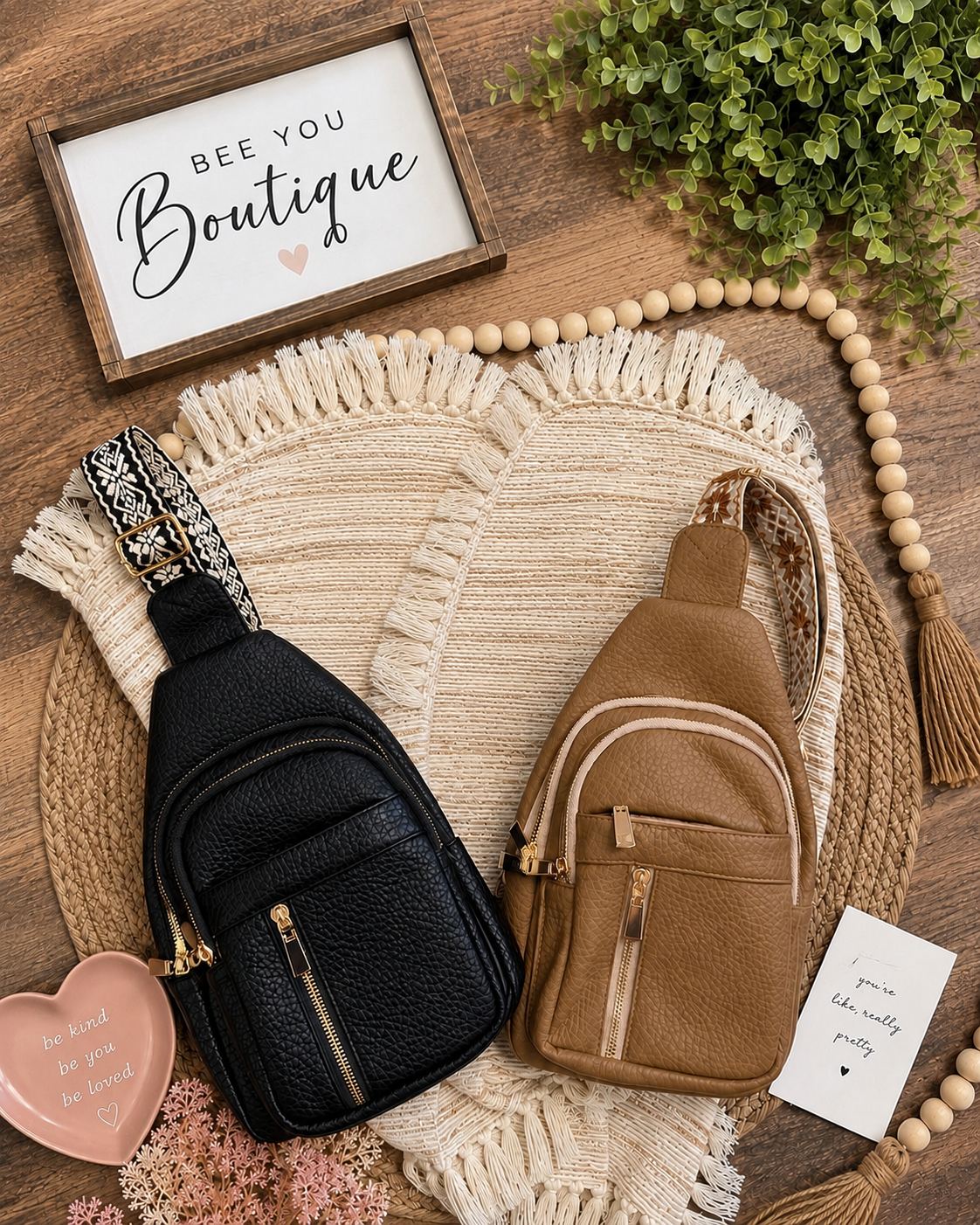 Vegan Leather Crossbody Sling Bag – Chest Pack Belt Bag for Everyday Travel