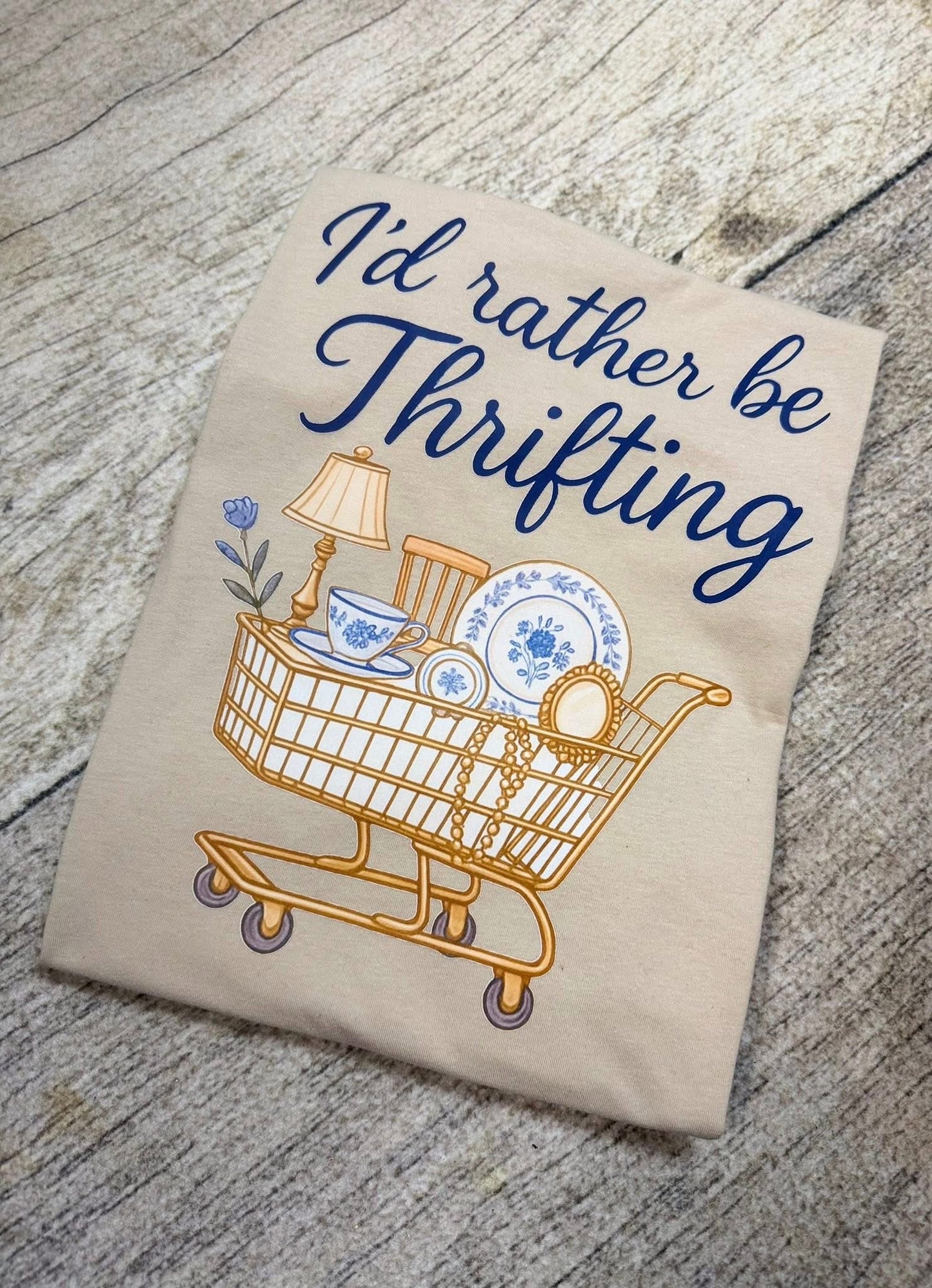 I’d Rather Be Thrifting Graphic Tee | Bella Canvas T Shirt | Cute Vintage Lover Shirt | Soft Unisex Fit