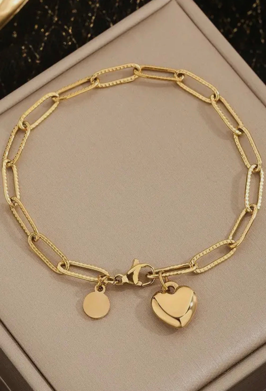 Gold Heart Bracelet