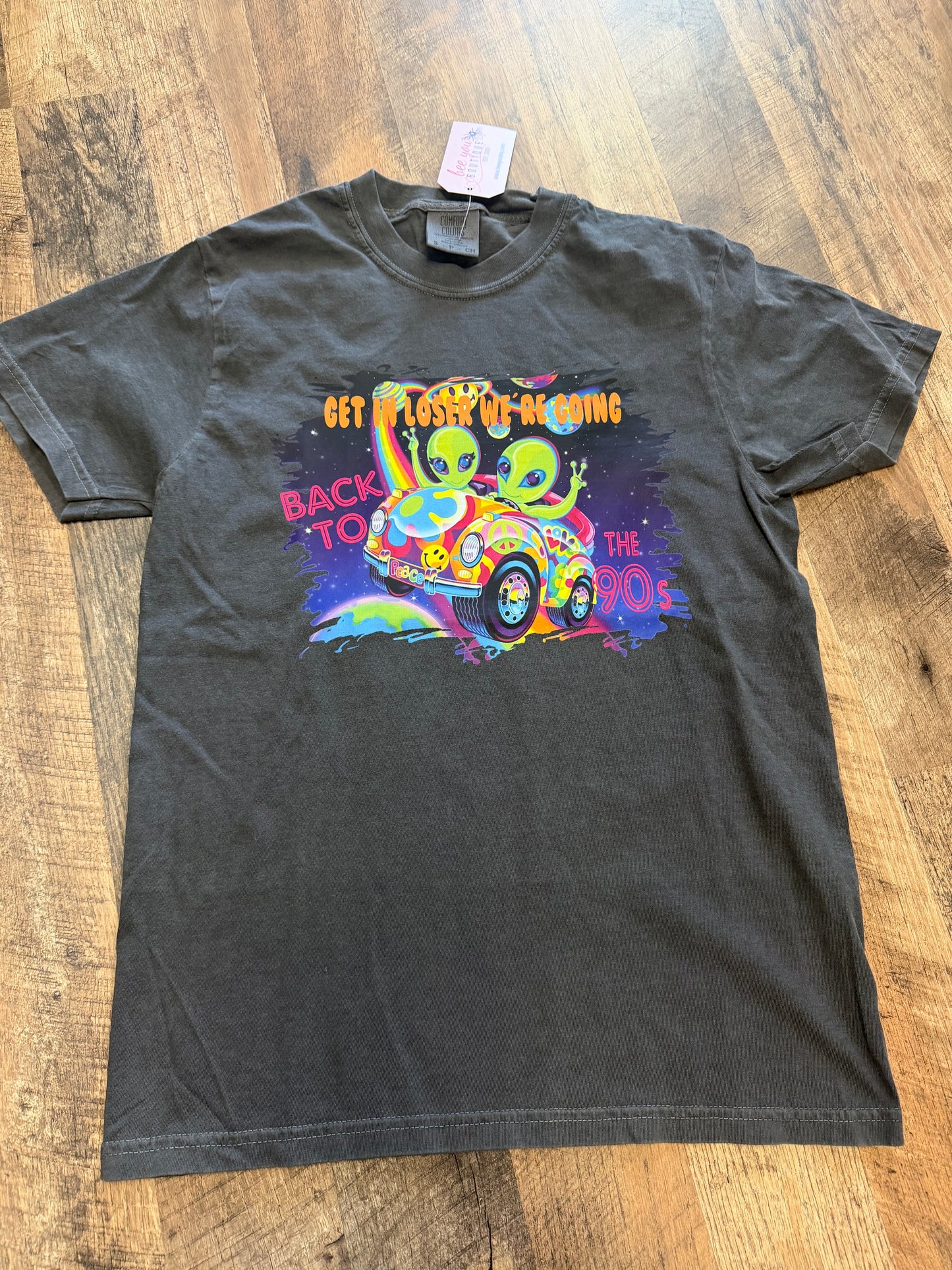 Comfort Colors “Get In Loser We’re Going Back to the 90s” Alien Graphic Tee – Retro Vibe Shirt