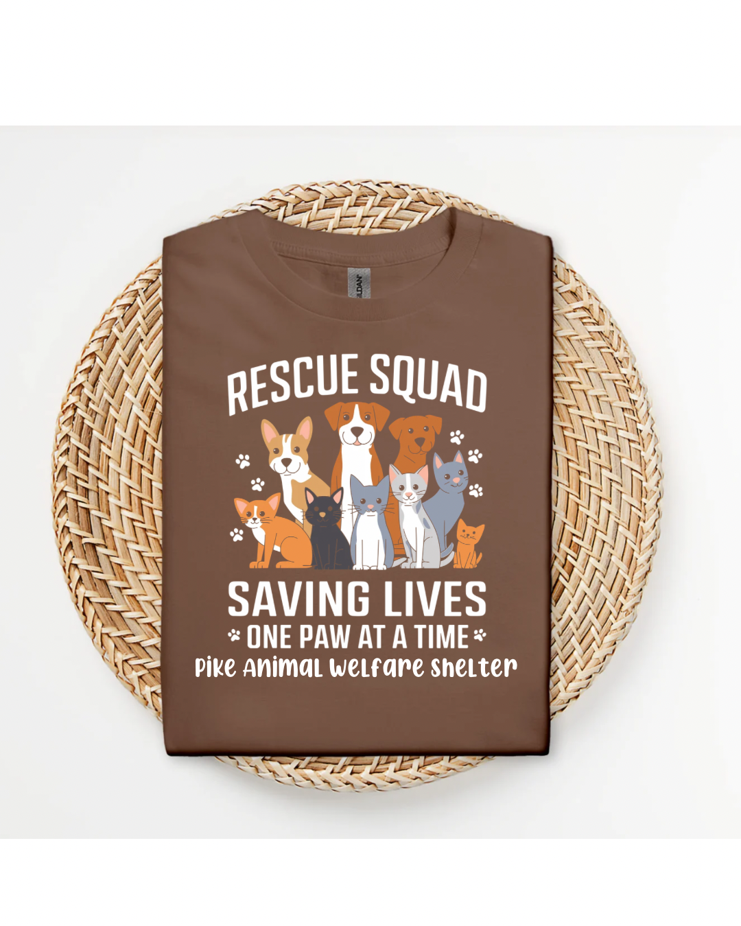 PAWS Rescue Squad Fundraiser T-Shirt | Gildan Softstyle Unisex