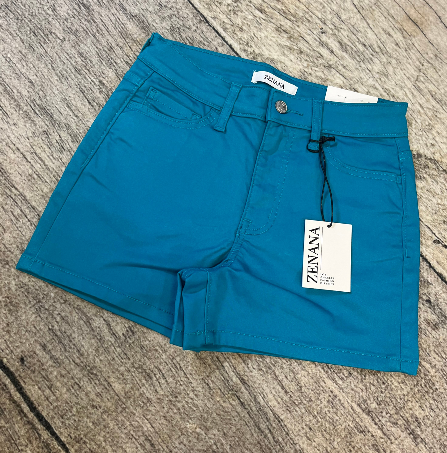 Zenana High Rise Colored Hyperstretch Shorts