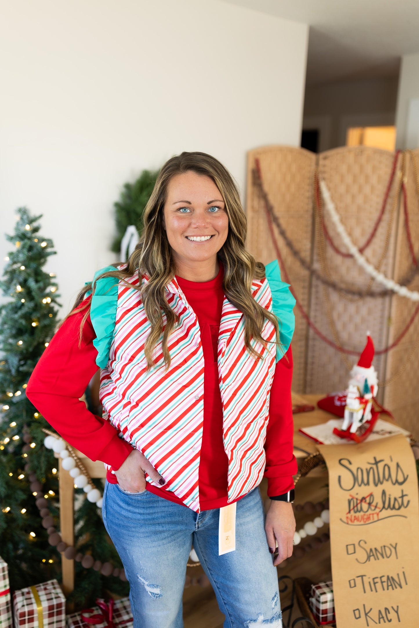 Candy Cane Lane Puffer Vest