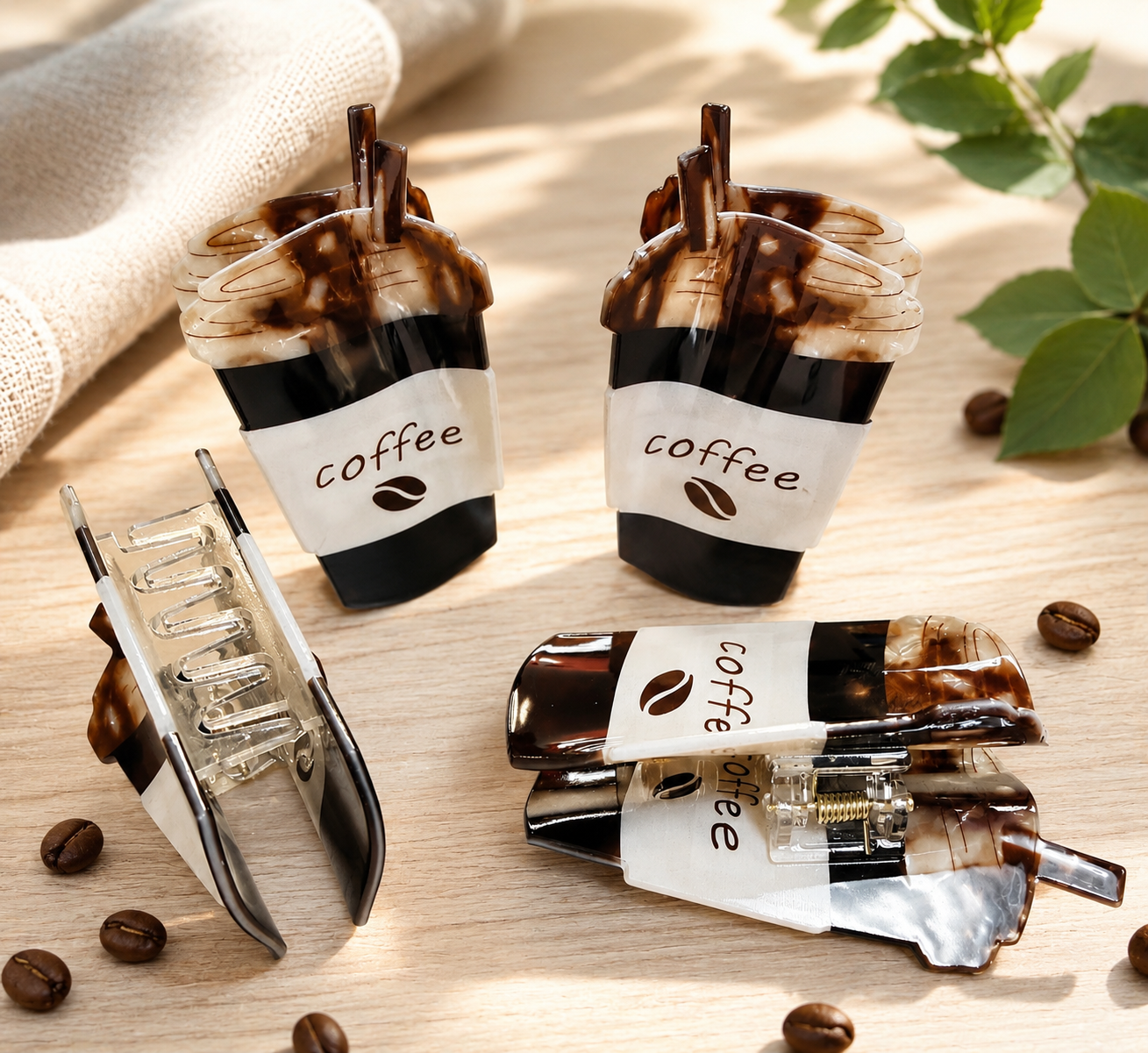 Iced Coffee Hair Clip | Coffee Lover Claw Clip Cute Boutique Accessory