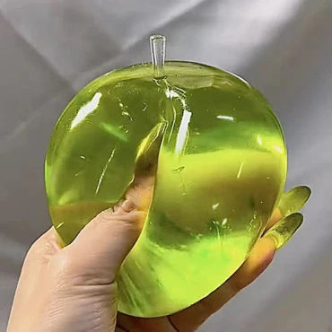 Transparent Green Apple Squishy | Crystal Clear Sensory Fidget Toy