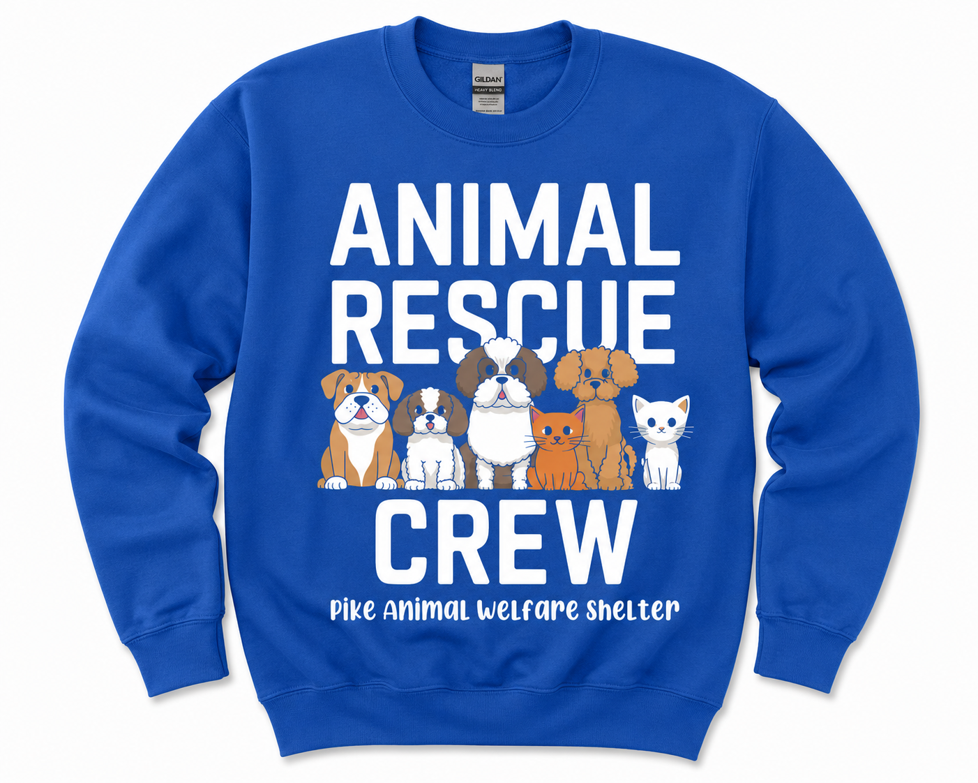 PAWS Animal Rescue Crew Fundraiser T-Shirt & Crewneck