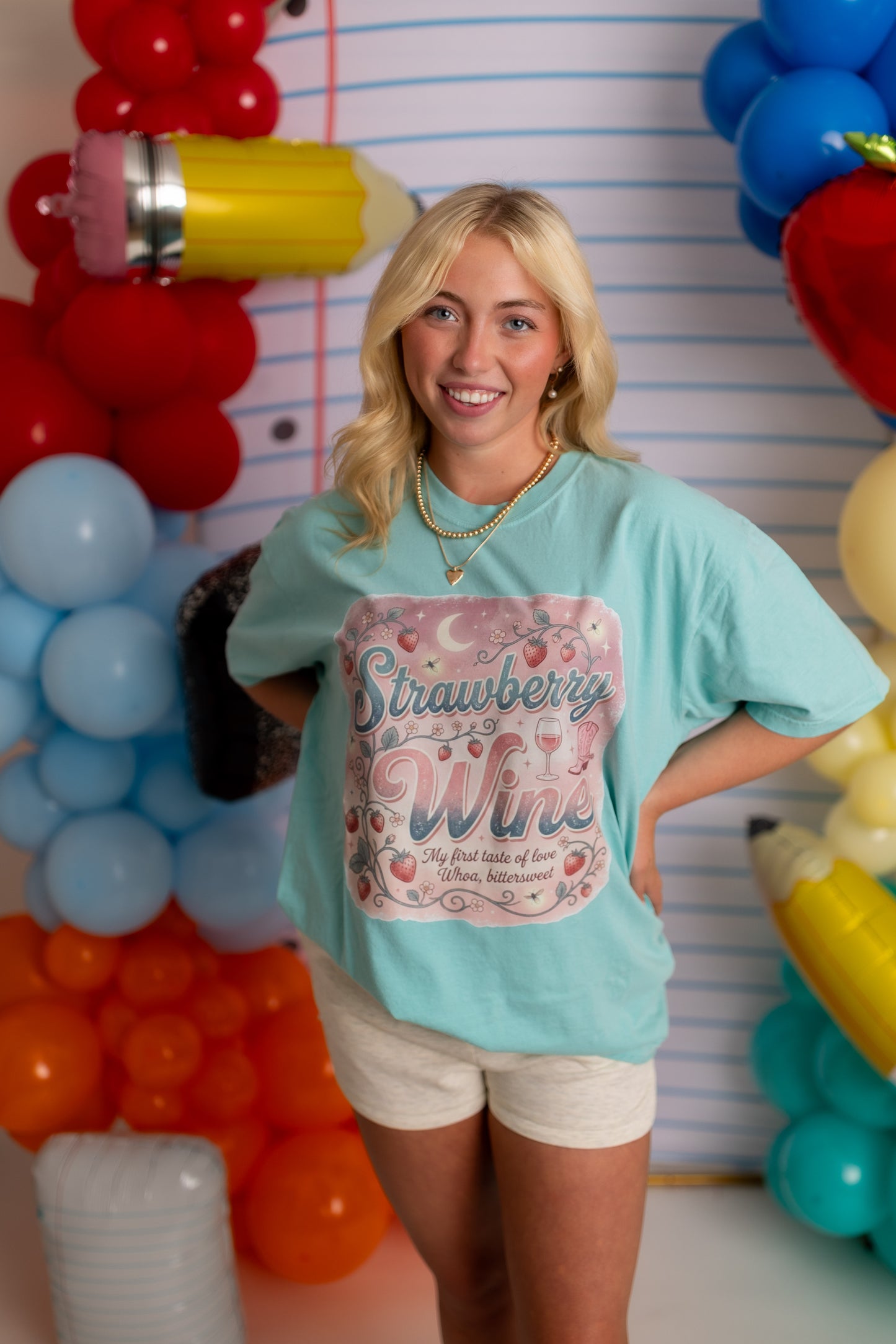 Strawberry Wine Comfort Colors Graphic Tee