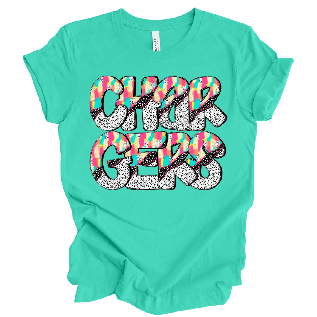 Chargers Dalmatian/Colorful Print Tshirt