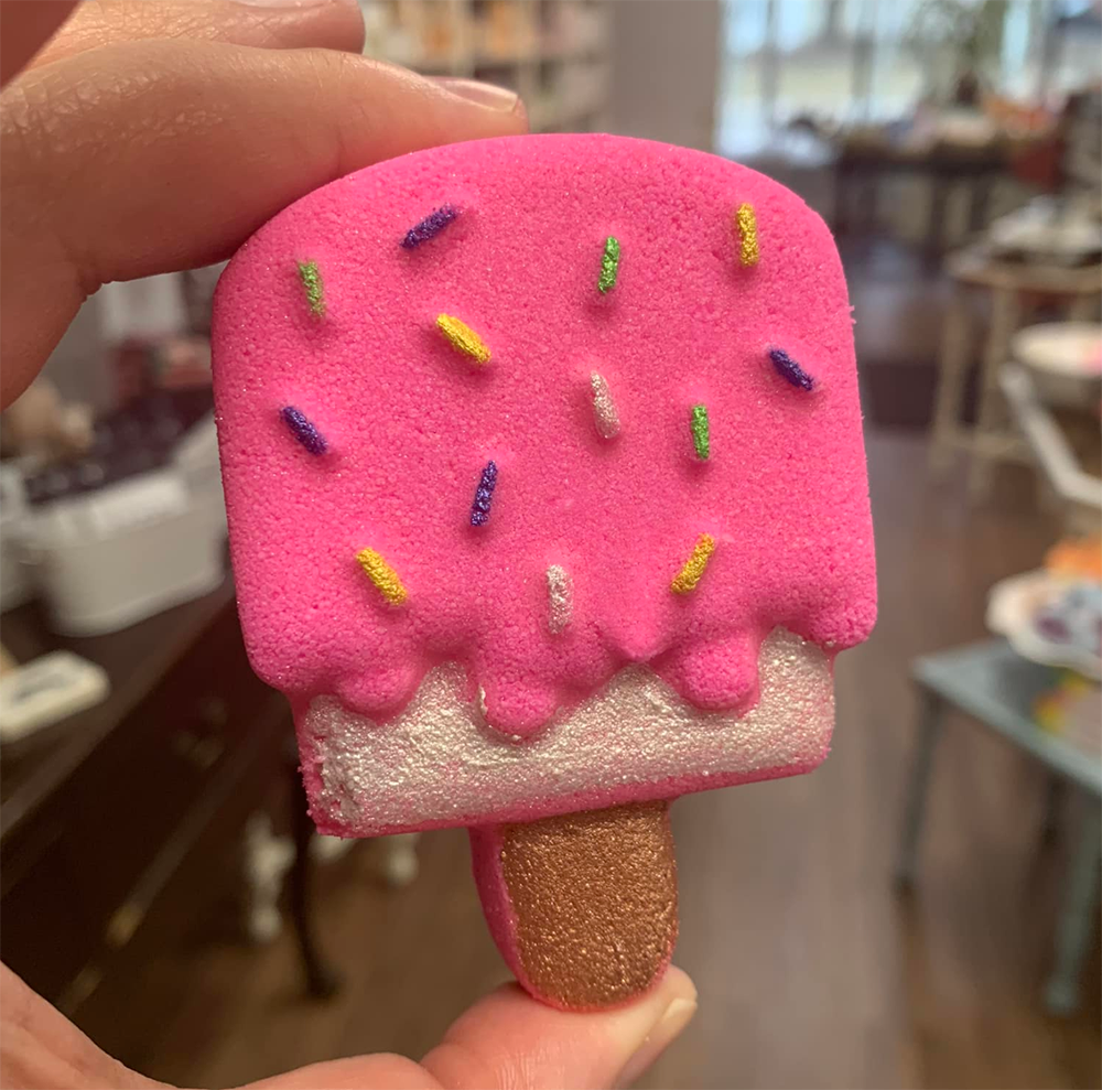 Strawberry Ice Cream Bath Bomb | Handmade Party Favor & Gift