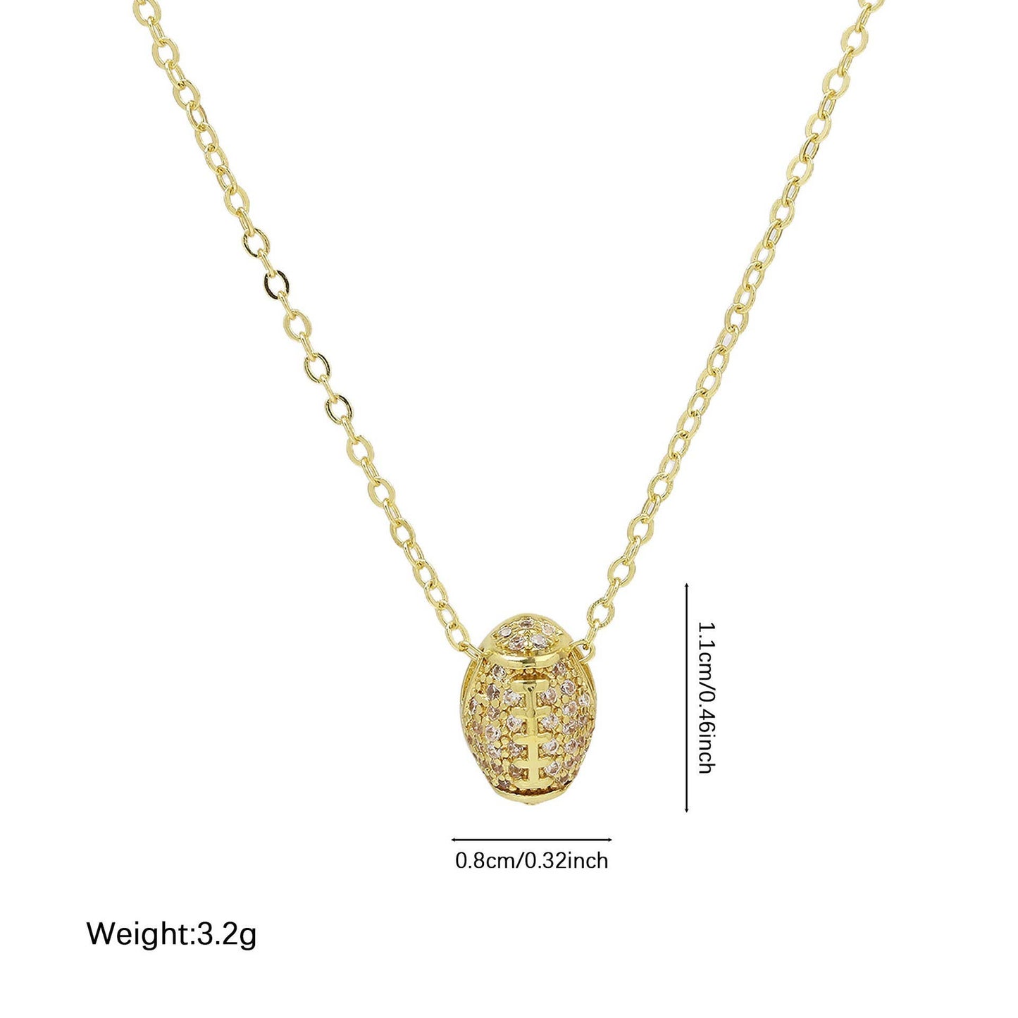 GAMEDAY CHARM STAINLESS STEEL NECKLACE