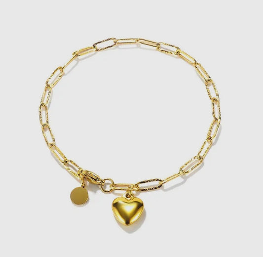 Gold Heart Bracelet