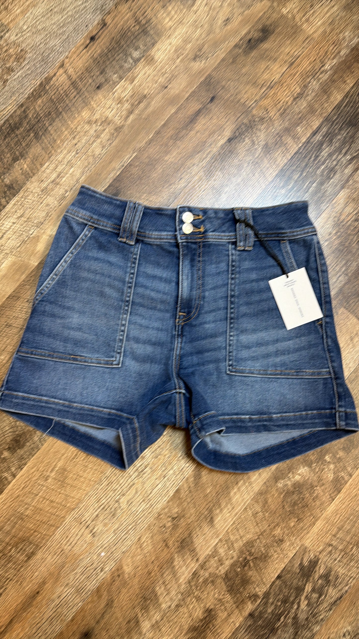 Zenana Utility Pocket Denim Shorts