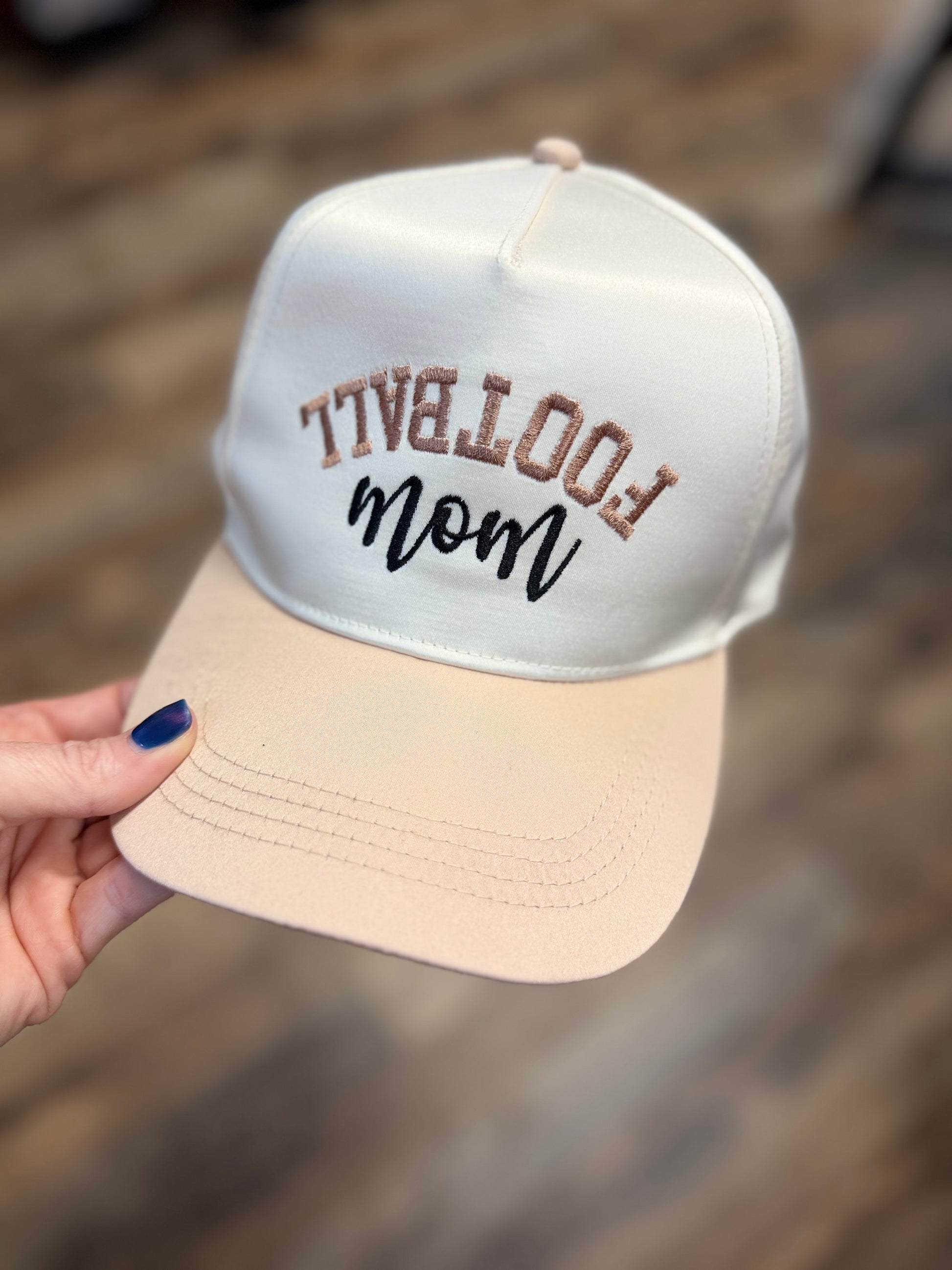 Football Mom Embroidered Cap