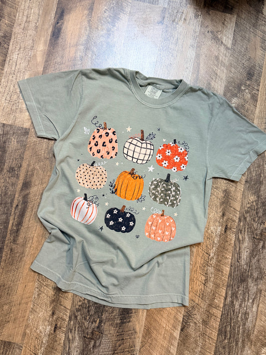 Patterned Pumpkin Grid Graphic mockup