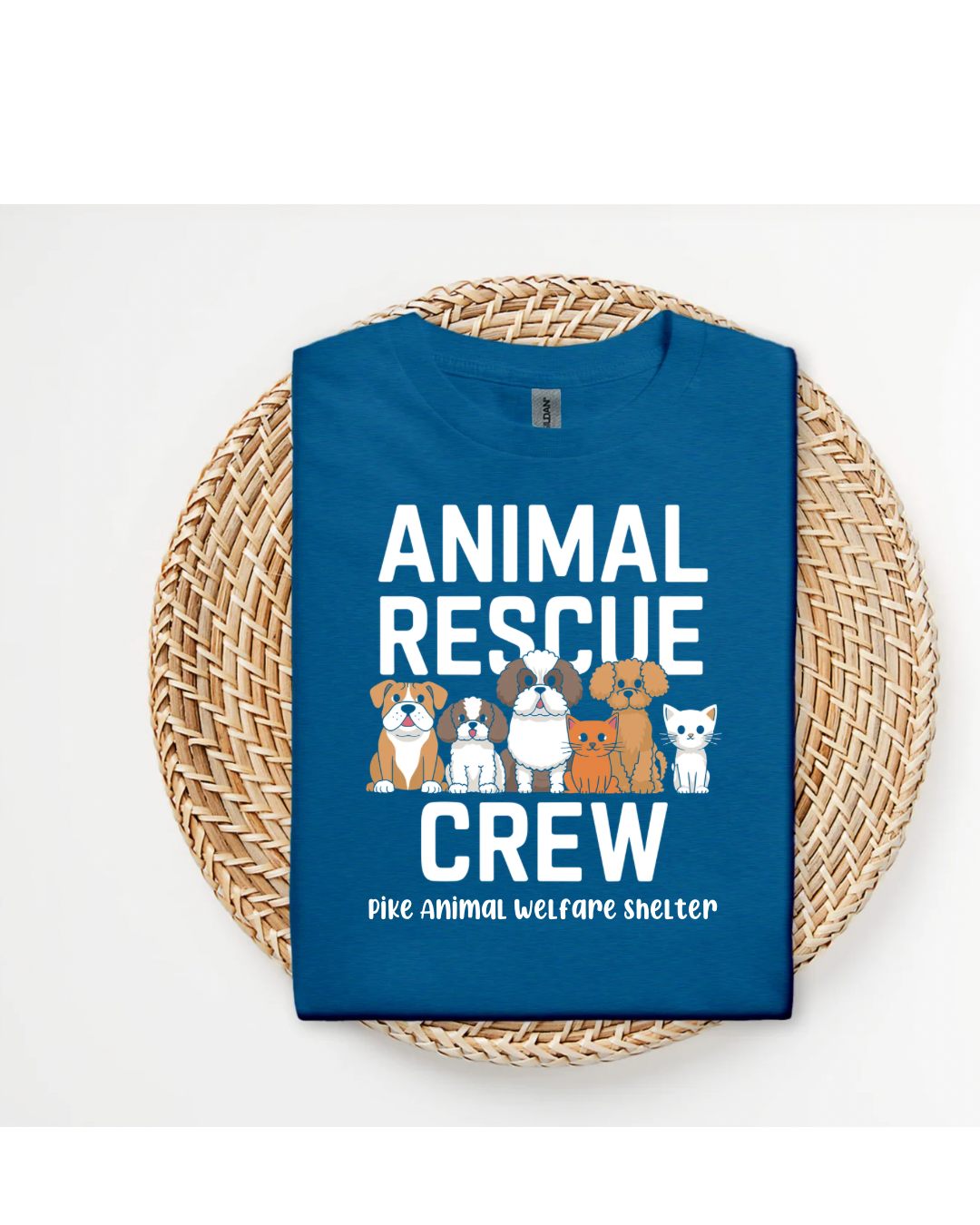 PAWS Animal Rescue Crew Fundraiser T-Shirt | Gildan Softstyle Unisex