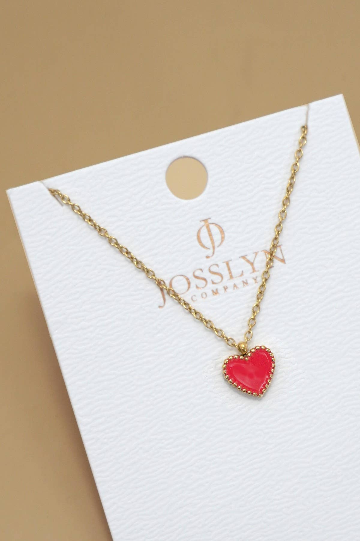18K Stainless Steel Tarnish Free Heart Necklace