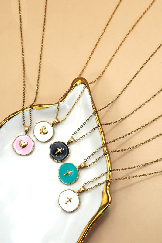 18K STAINLESS STEEL TARNISH FREE CROSS NECKLACE