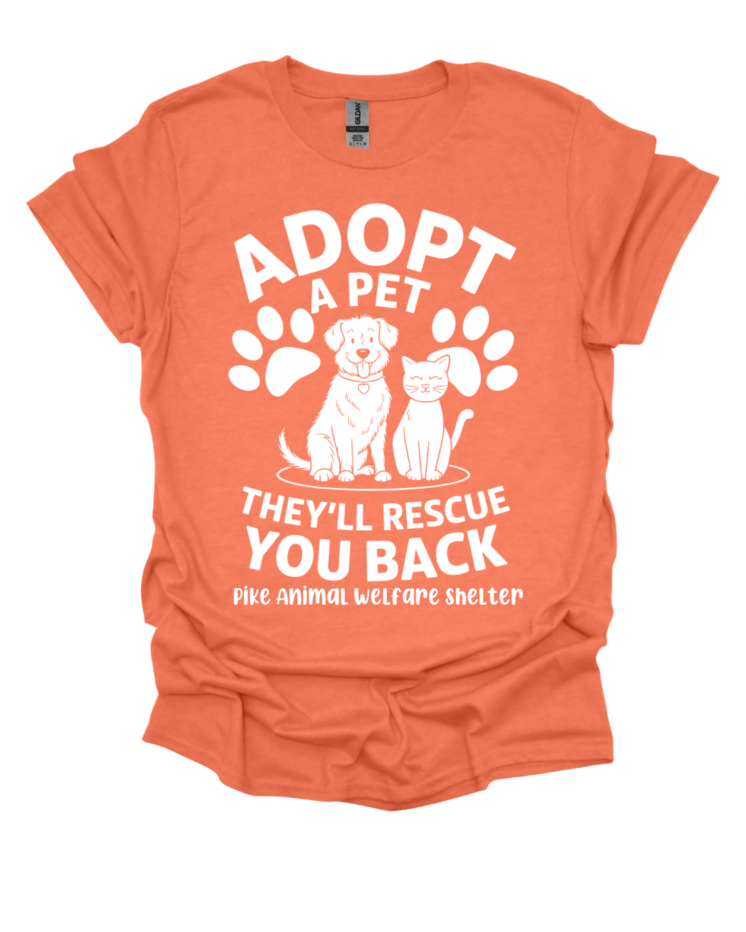 PAWS Adopt a Pet Fundraiser T-Shirt | Gildan Softstyle Unisex