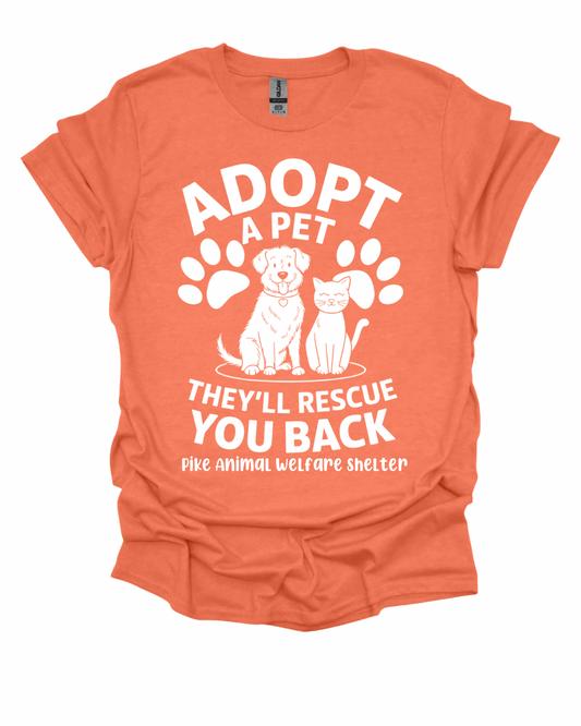 PAWS Adopt a Pet Fundraiser T-Shirt | Gildan Softstyle Unisex