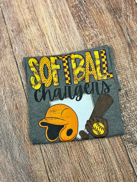 Chargers Softball Graphic Tee – Game Day Shirt
