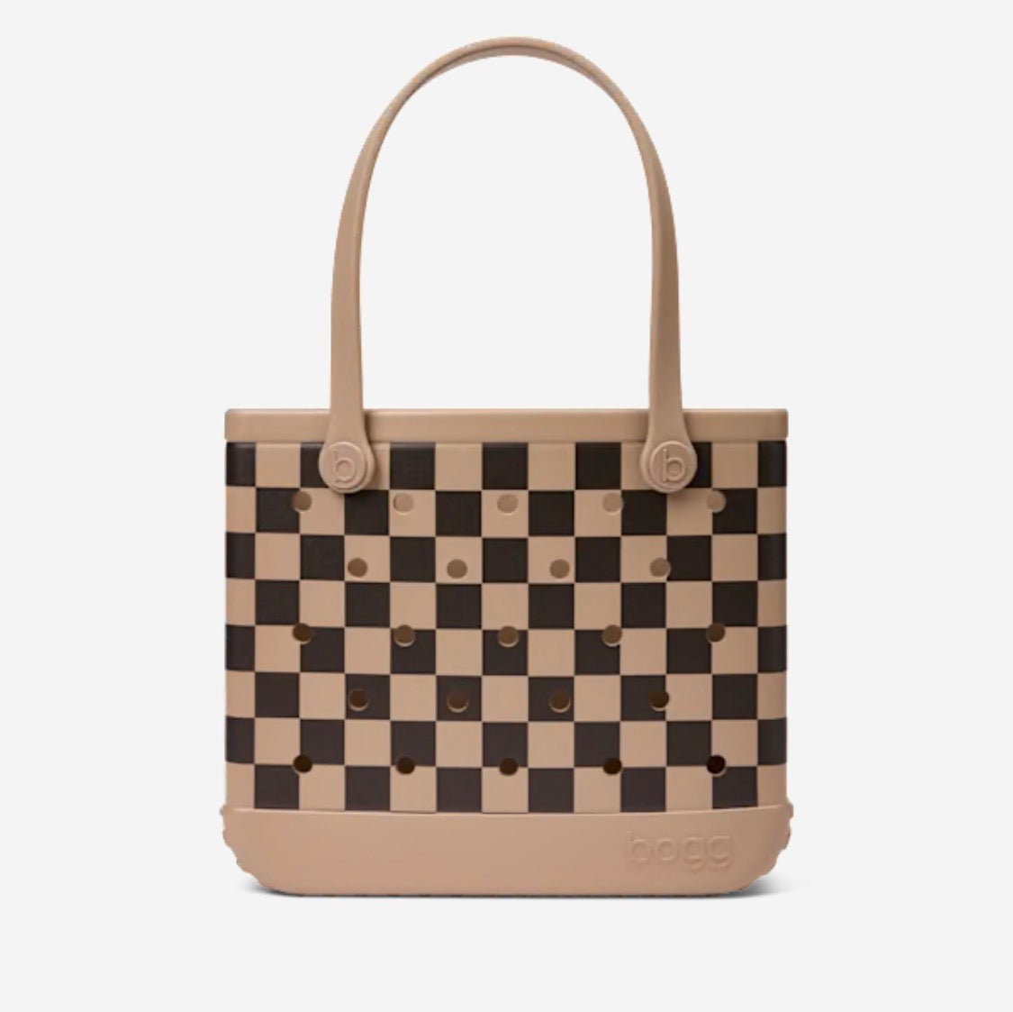 Original Checkered Bogg Bag - Camel/Hot Cocoa
