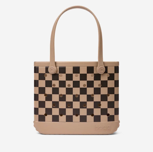 Original Checkered Bogg Bag - Camel/Hot Cocoa