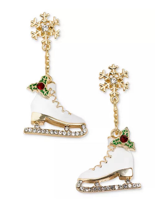 Holly Jolly Skate Earrings