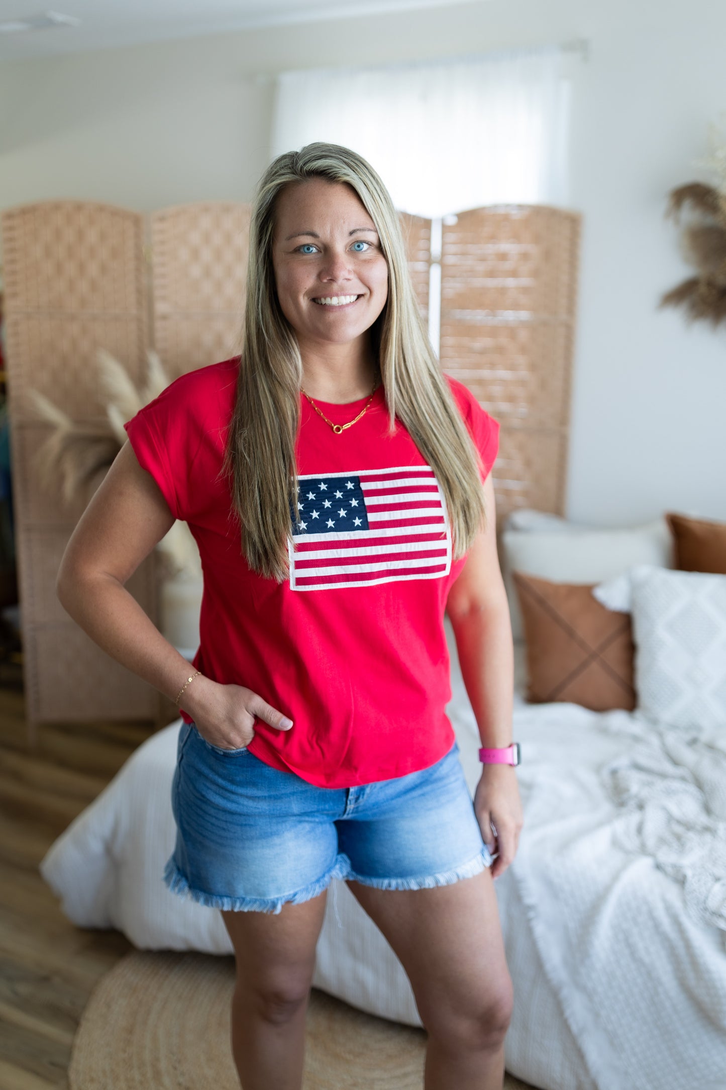 American Flag Tee | Patriotic Red White and Blue T Shirt