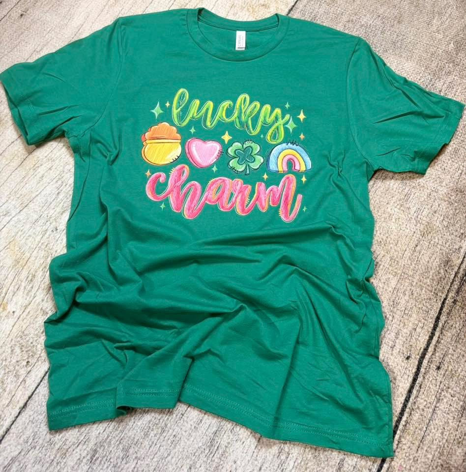 Lucky Charm Graphic Tee | Bella Canvas T Shirt | Cute St. Patrick’s Day Shirt | Soft Unisex Fit
