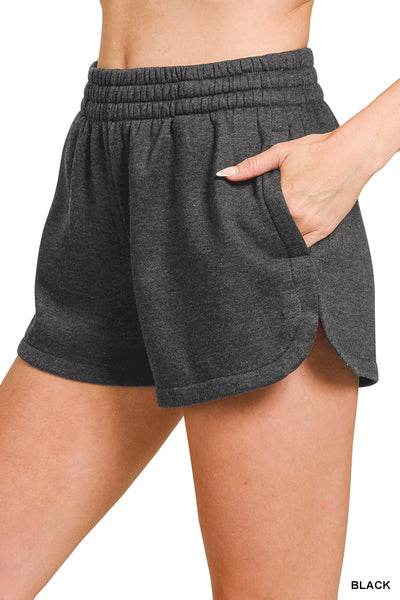 Acid Wash Dolphin Shorts
