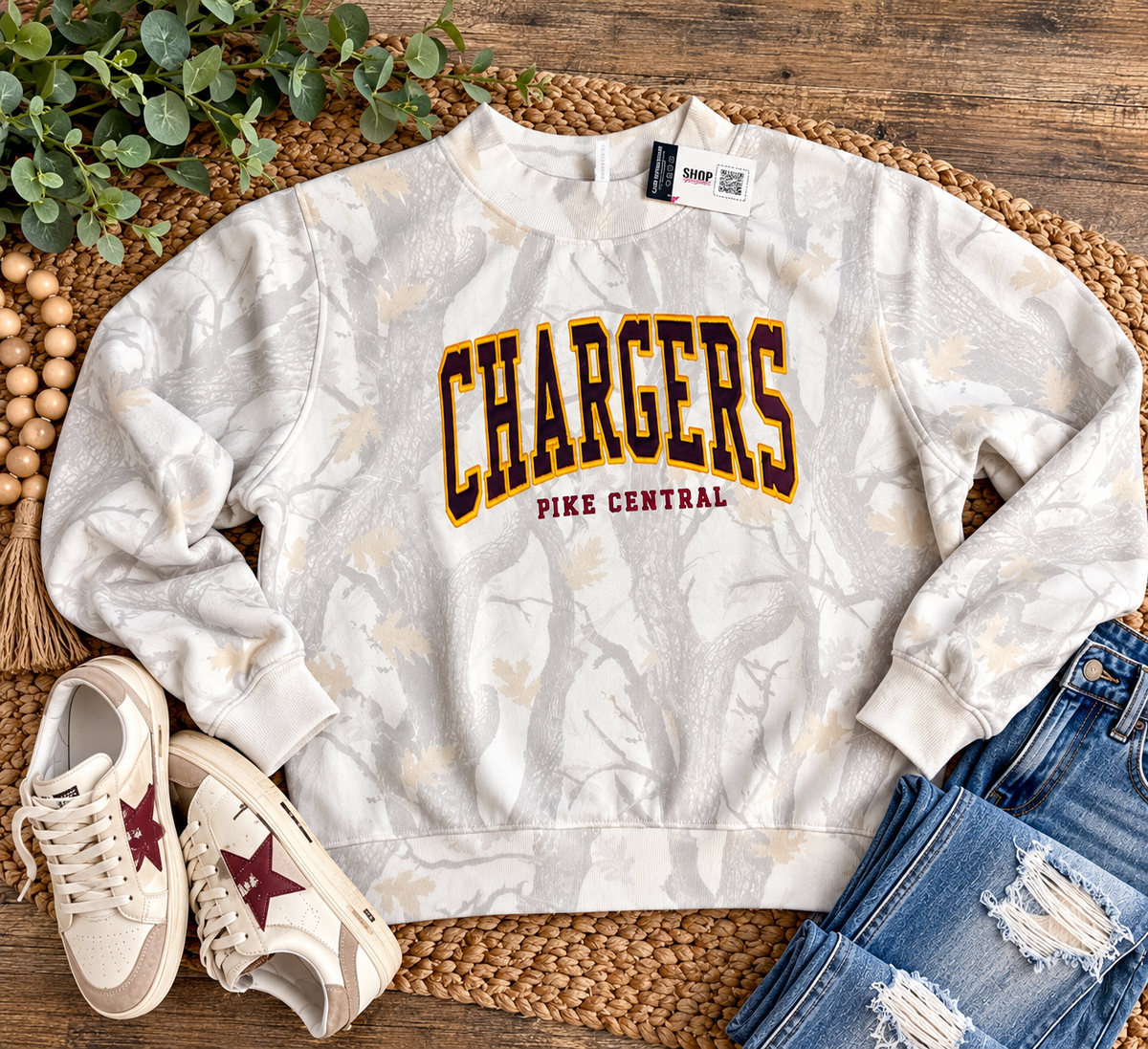 Pike Central Chargers Camo Mockneck