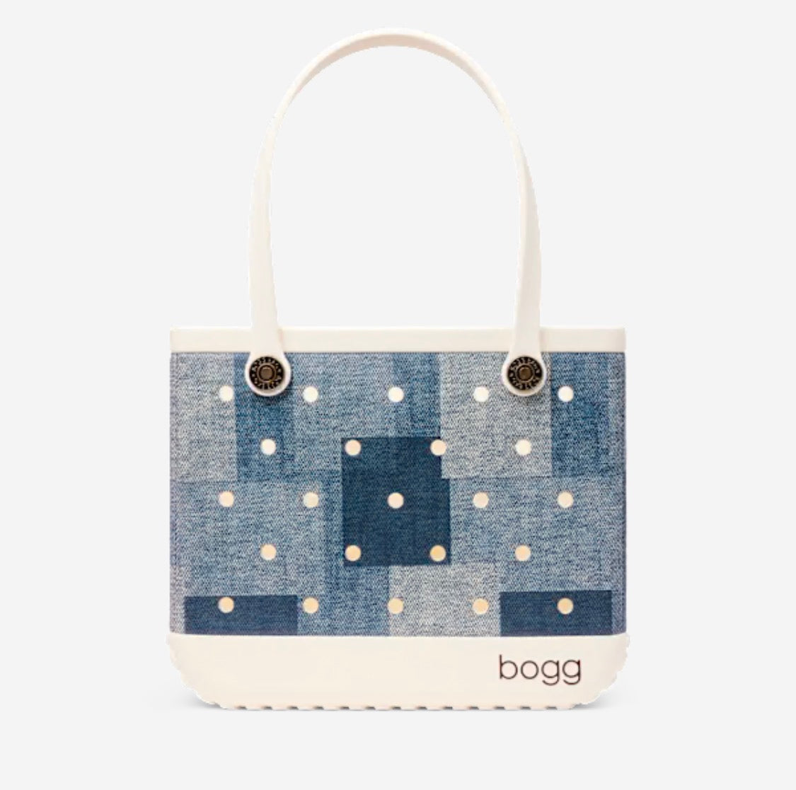 Baby Blue Jean Bogg Bag - Coconut/Denim