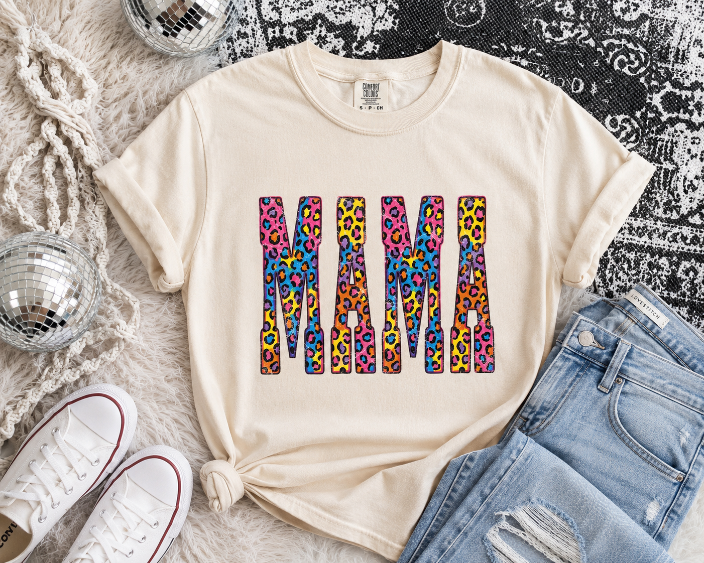 Leopard Print Mama Graphic mockup
