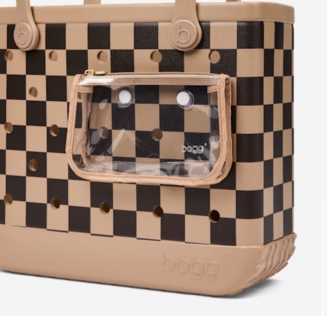 Original Checkered Bogg Bag - Camel/Hot Cocoa