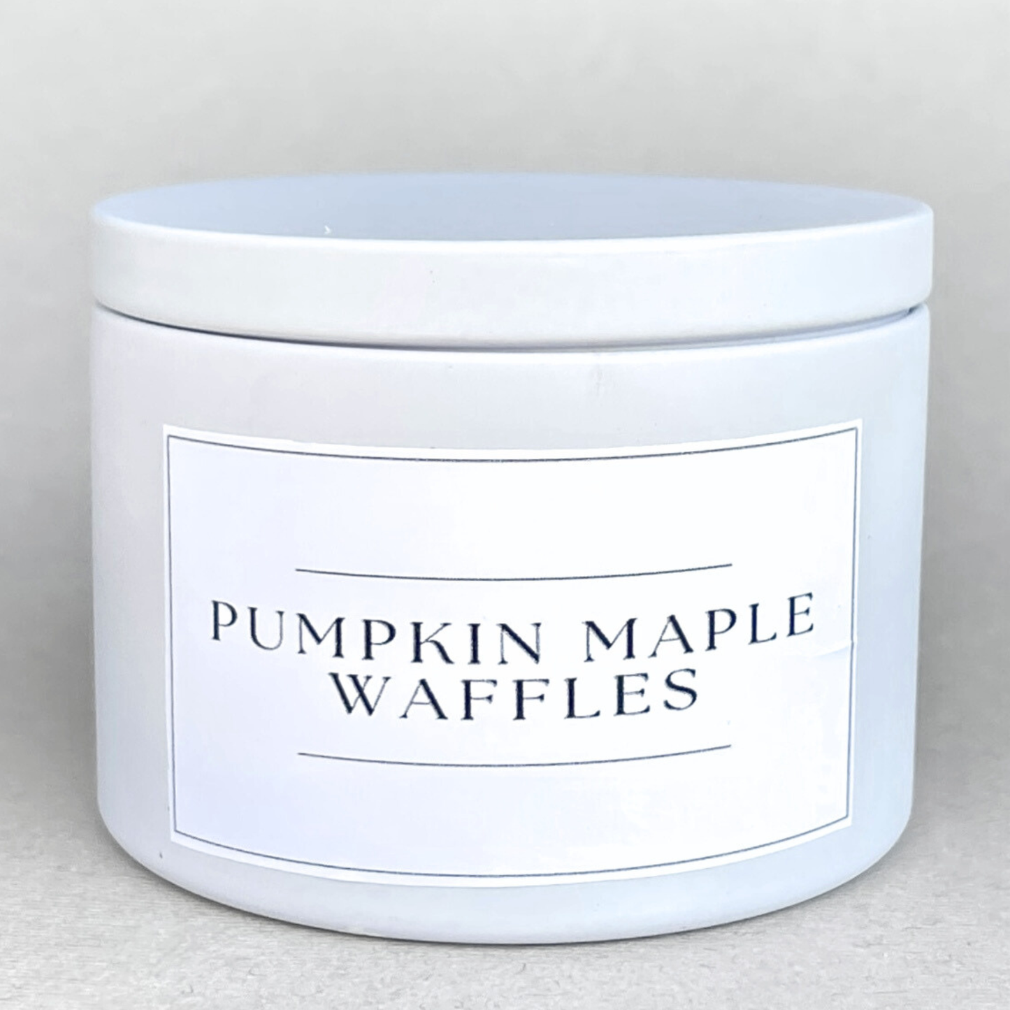 Pumpkin Maple Waffle - 8oz Matte White Jar Soy Wax Candle