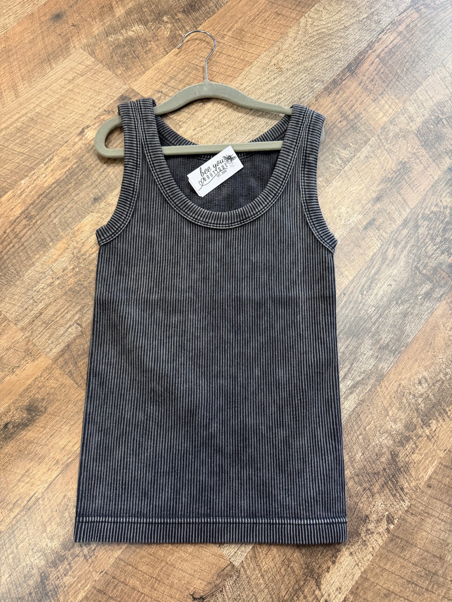 Acid Wash Reversible Tank Top | Wear as Bra or Tank | Versatile Seamless Layering Top