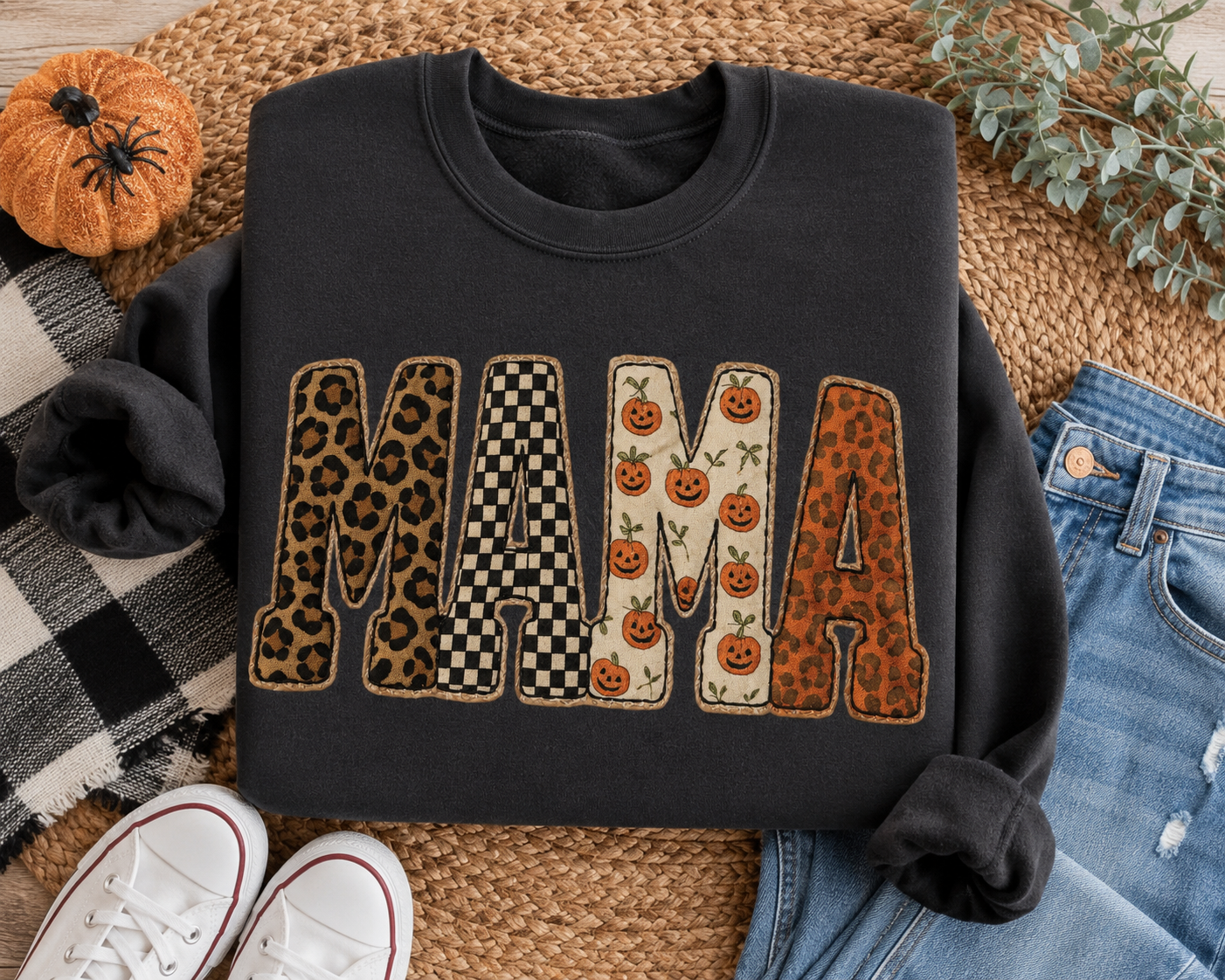 Mama Faux Patch Fall Graphic mockup