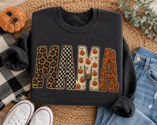Mama Faux Patch Fall Graphic mockup