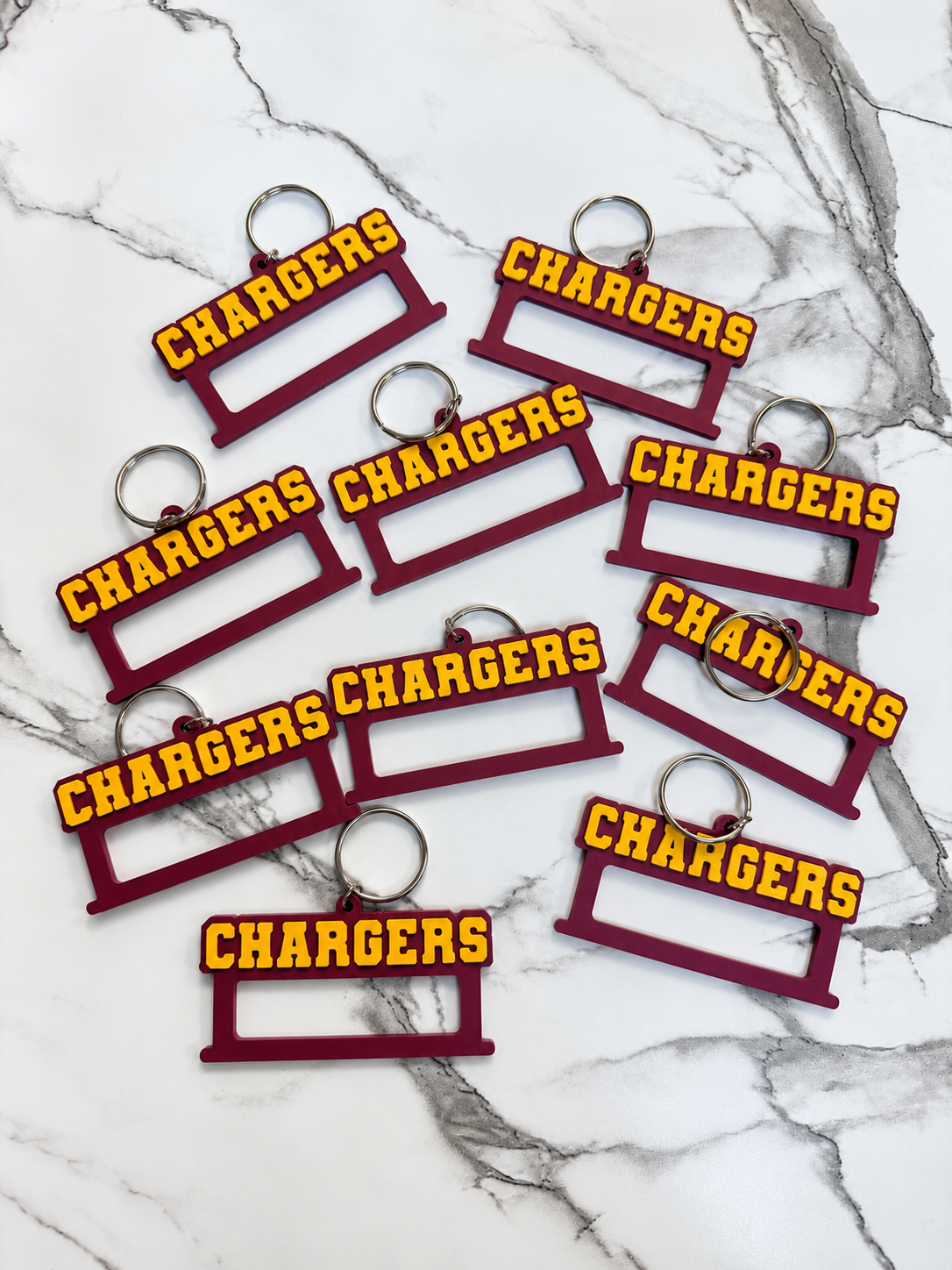 Chargers Ponytail Holder Keychain