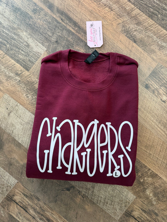 Maroon Chargers Crewneck