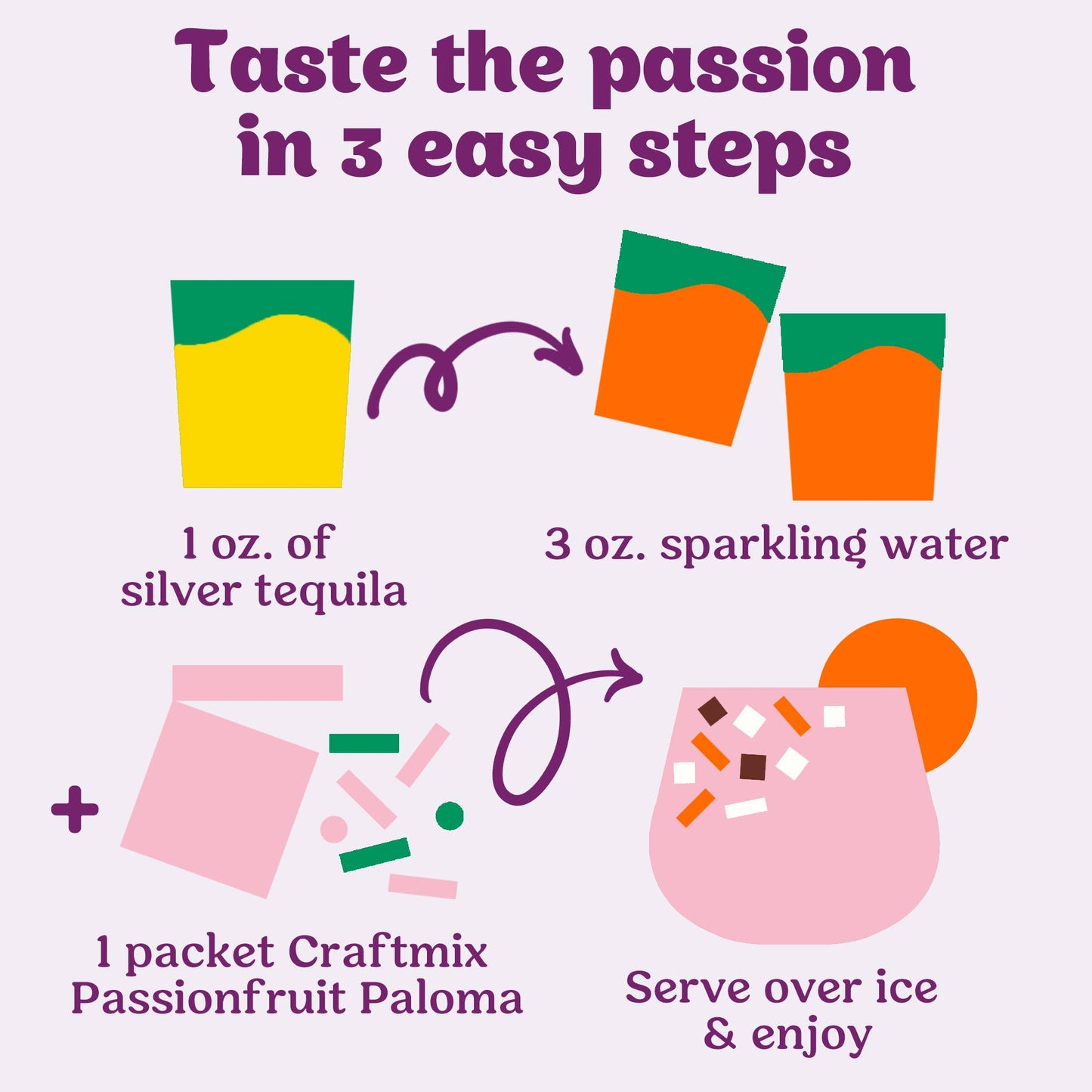 Passionfruit Paloma Mocktail/Cocktail Mixer