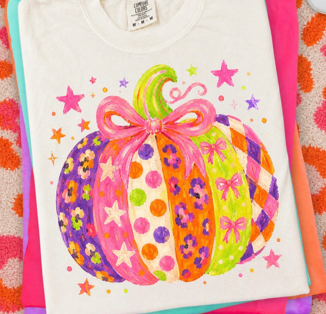 Painted Pumpkin Bow Graphic