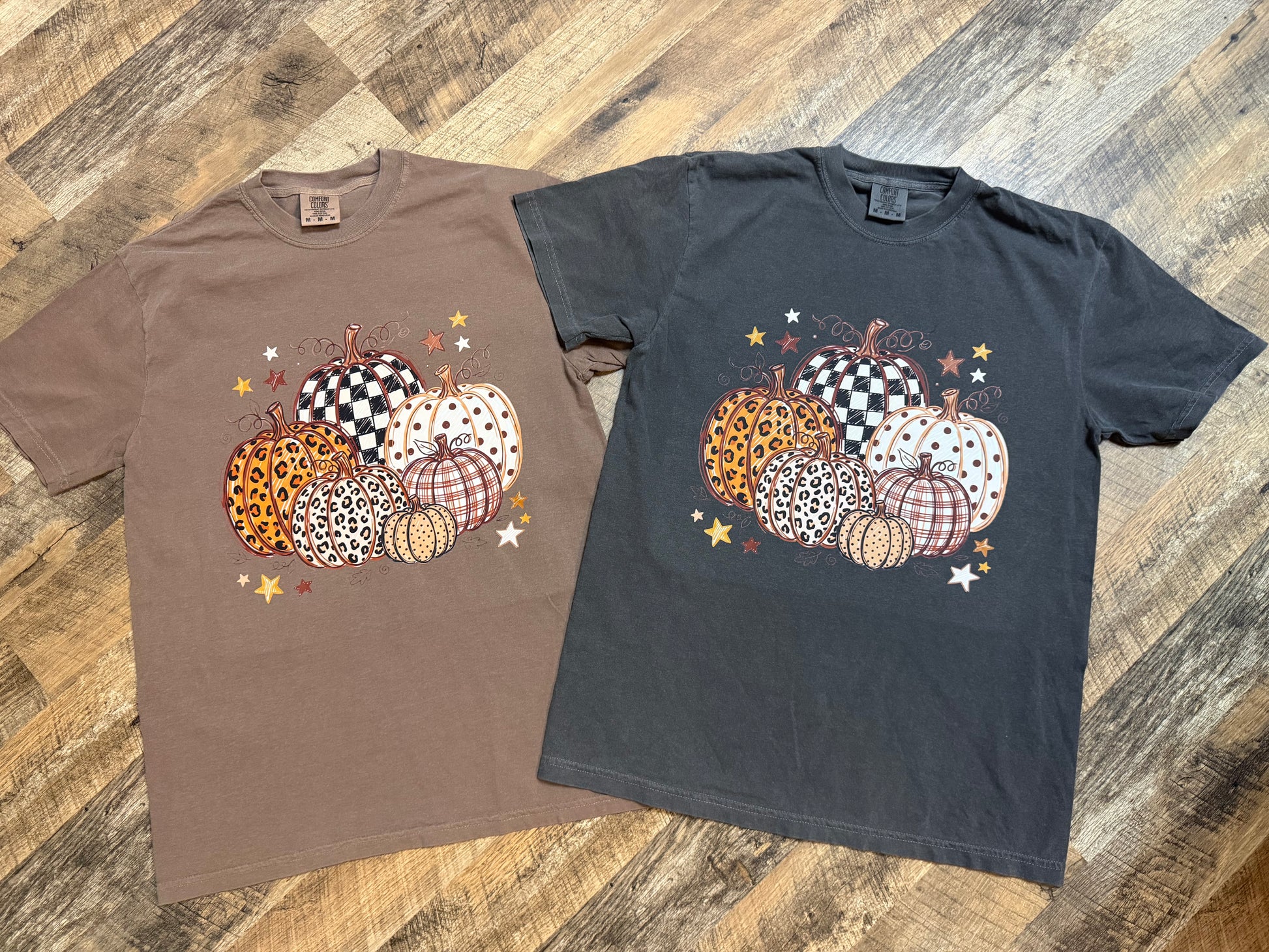 Patterned Pumpkin Cluster Graphic mockup