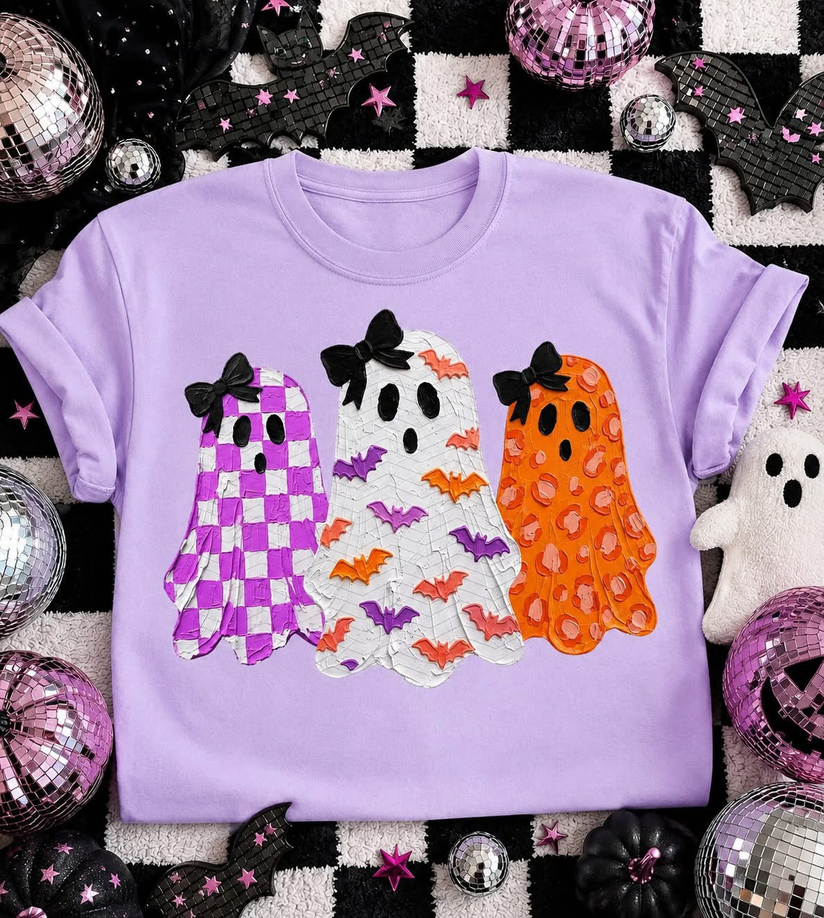 Painted Bow Ghost Trio Graphic mockup
