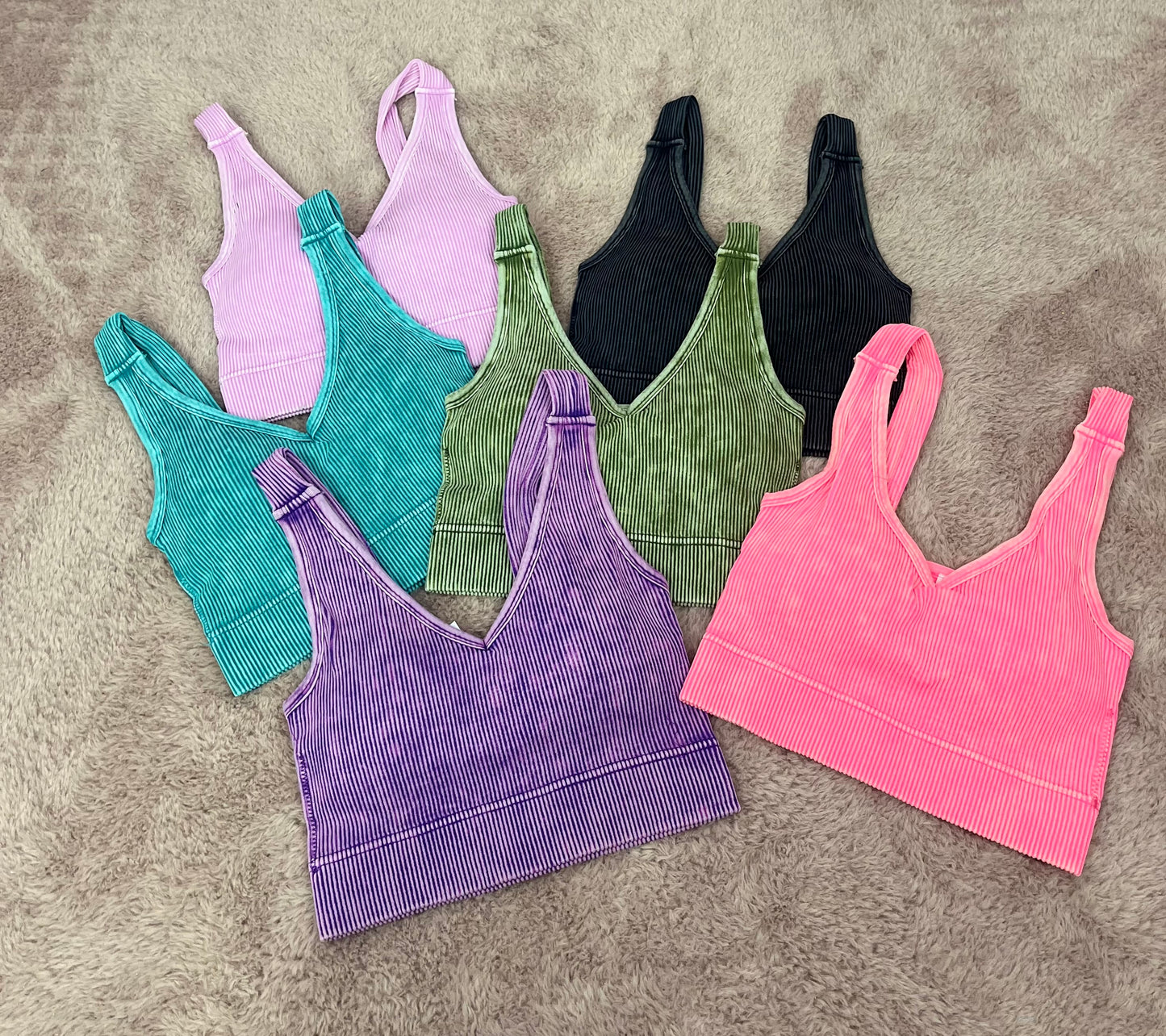 Washed Intentions Brami – Seamless Acid Wash Crop Top