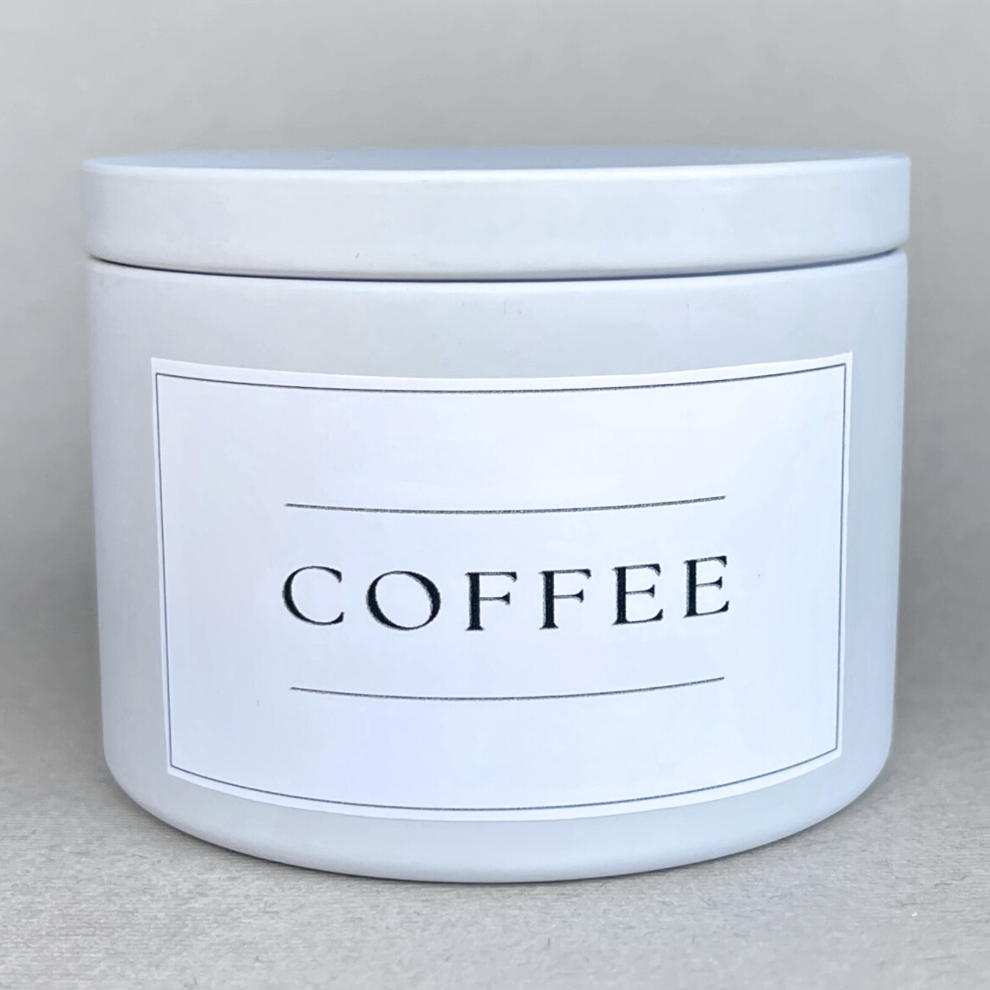 Coffee - 8oz Matte White Jar Soy Wax Candle