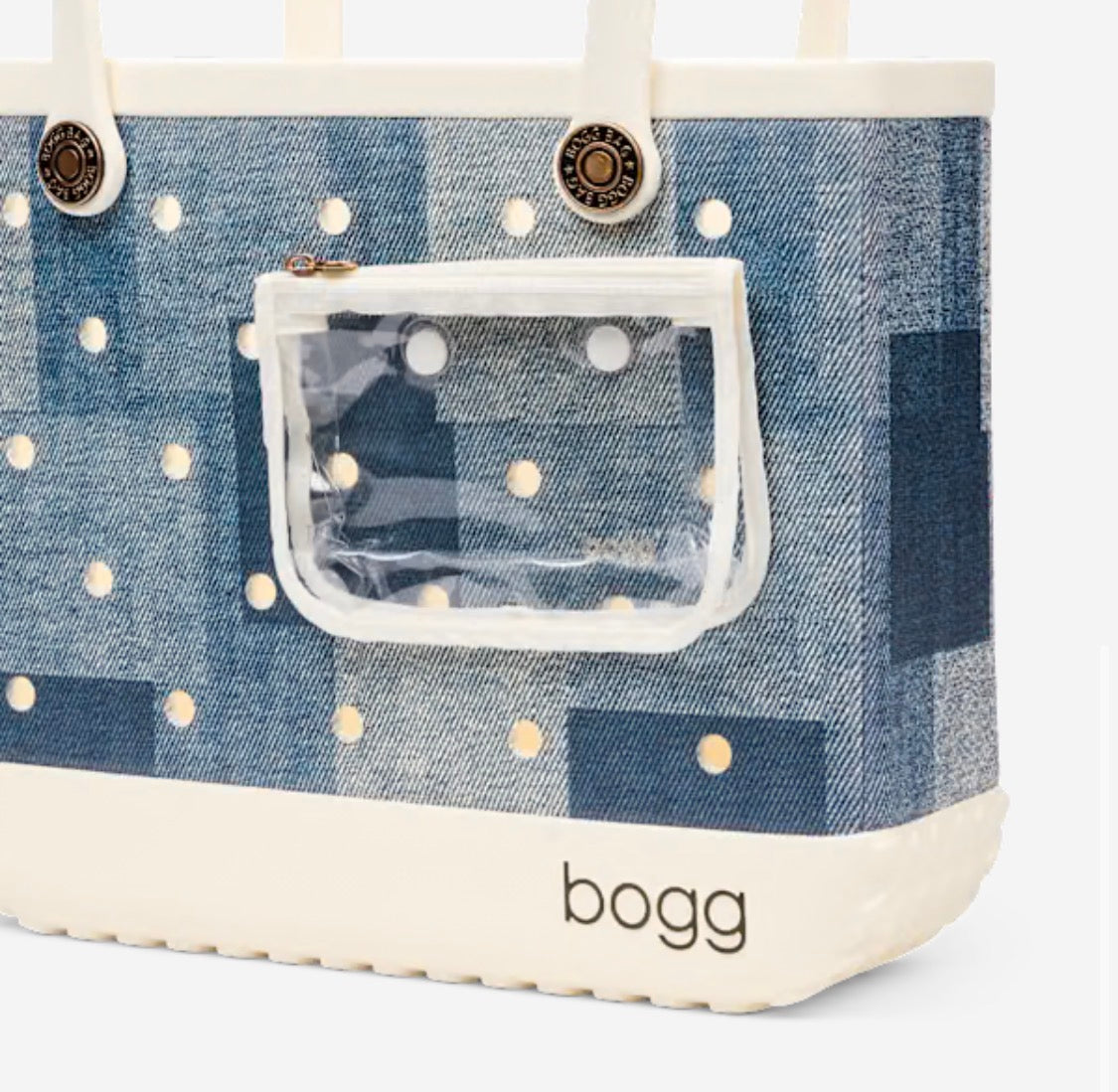 Baby Blue Jean Bogg Bag - Coconut/Denim
